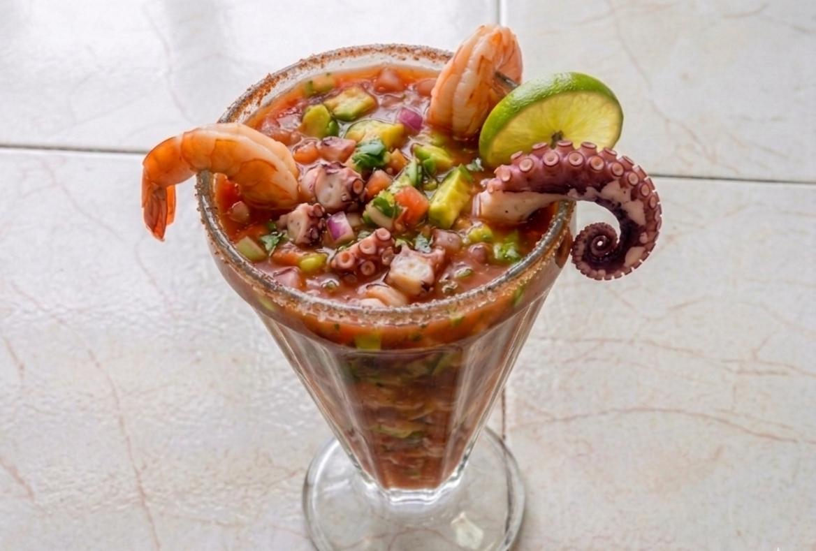 Cóctel Camarón y Pulpo Mediano