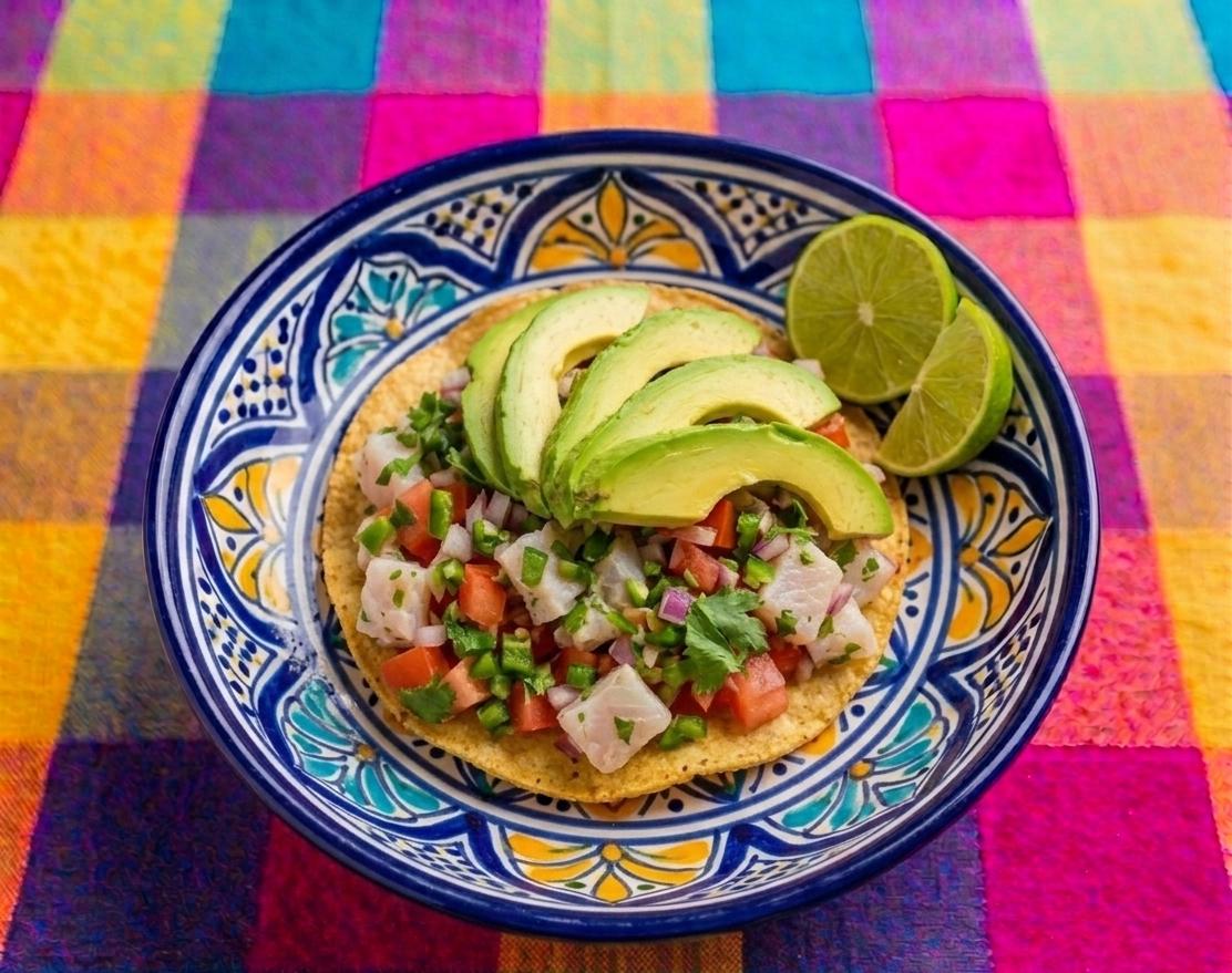 Tostada de Ceviche de Pescado